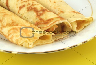 fresh pancakes on plate