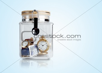 Time preserved in container