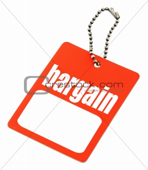 Bargain tag with copy space
