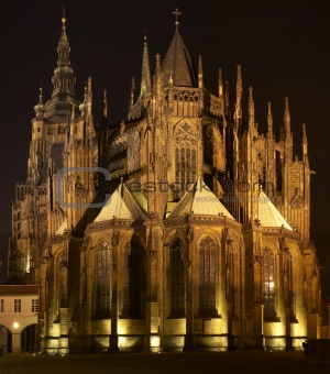 St. Vitus Cathedral At Night