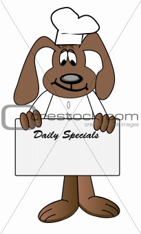 cartoon chef with daily specials