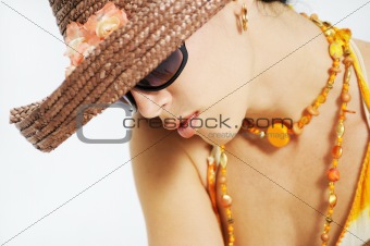 Summer beauty with sunglasses