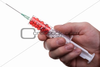Hand with syringe 2