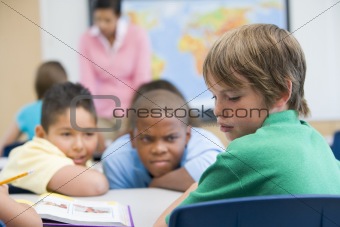 Boy being bullied in elementary school