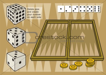 Backgammon with dices