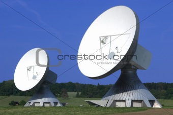 Pair of huge Satellite Dishes