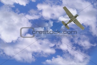 Airplane in sky