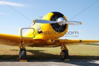 Vintage yellow airplane