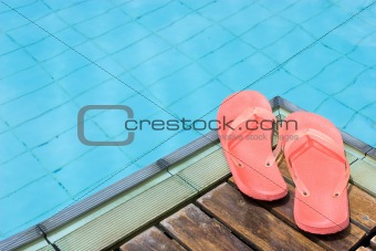 Flip Flops by the Pool