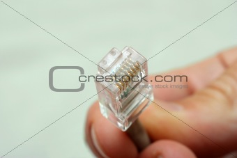 Holding a Network Connector