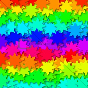 Stars in rainbow colors