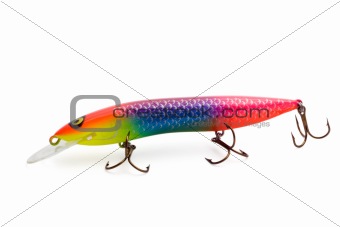 Fishing lure with three hooks
