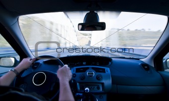 Inside moving vehicle