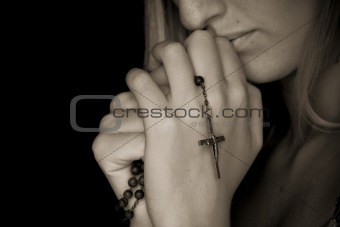 Rosary in hands