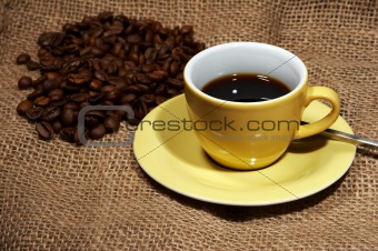 cup of coffee and beans  (RW)