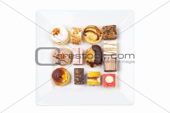 Assortment of delicious cakes