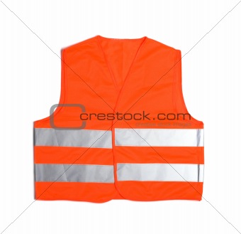 high visibility vest on white