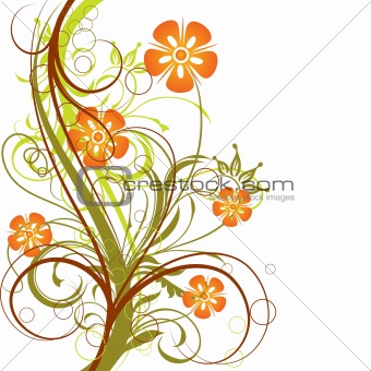 floral background, vector