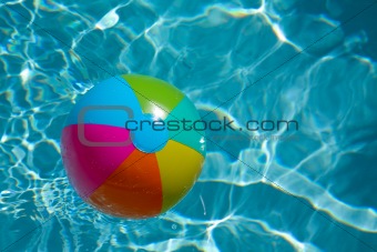 Beach ball in pool 