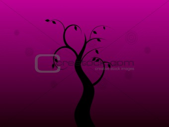 Puple Vector tree iluustration