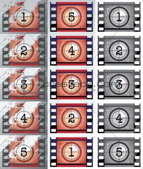 Film countdowns (vector)