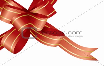red ribbon and bow