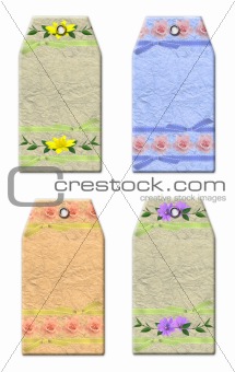Floral gift tags
