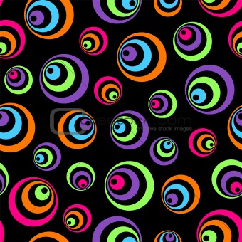Retro pop circles pattern