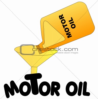 motor oil and funnel