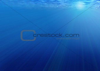 Background - rays of light under water