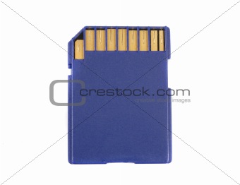 Memory card isolated on white background