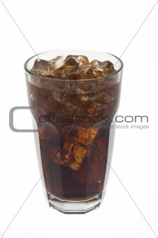 Glass of soda and ice