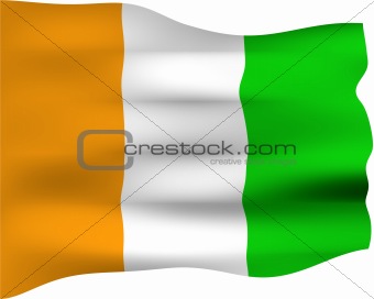 3D Flag of Ivory Coast