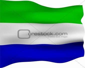 3D Flag of Sierra Leone