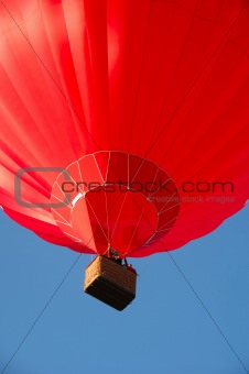 Red balloon and basket