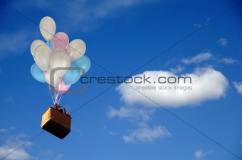 Balloons and basket