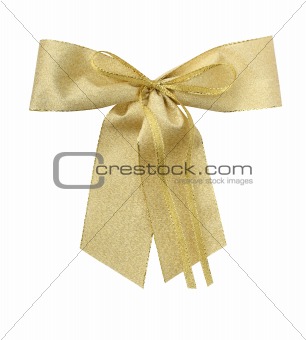 Golden giftbow with path