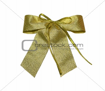 golden bow with path