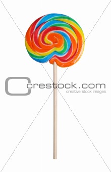 Colorful lollipop with path