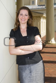 Beautiful young business woman