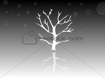 Vector Tree & Spirals Illustration