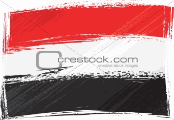 Grunge Yemen flag
