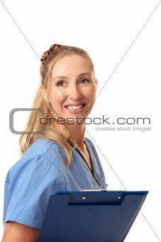 Friendly nurse or doctor