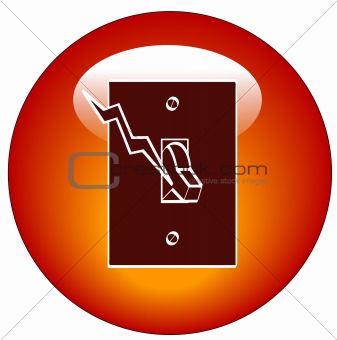 light switch or power web button or icon