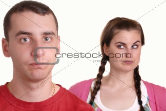 young couple arguing