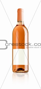bottle of pink wine