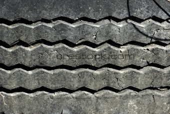 pattern on rubber vehicle tyre