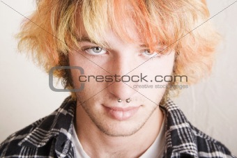 Punk Boy with Brightly Colored Hair