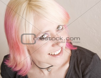 Punk Girl with Brightly Colored Hair