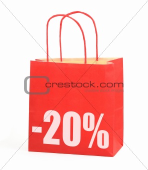 shopping bag with -20% sign